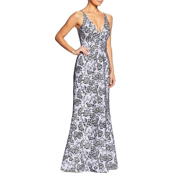 Dress the Population Dresses & Skirts - Dress The Population NWT Karen Sequin & Lace Trumpet Gown Black White Size M